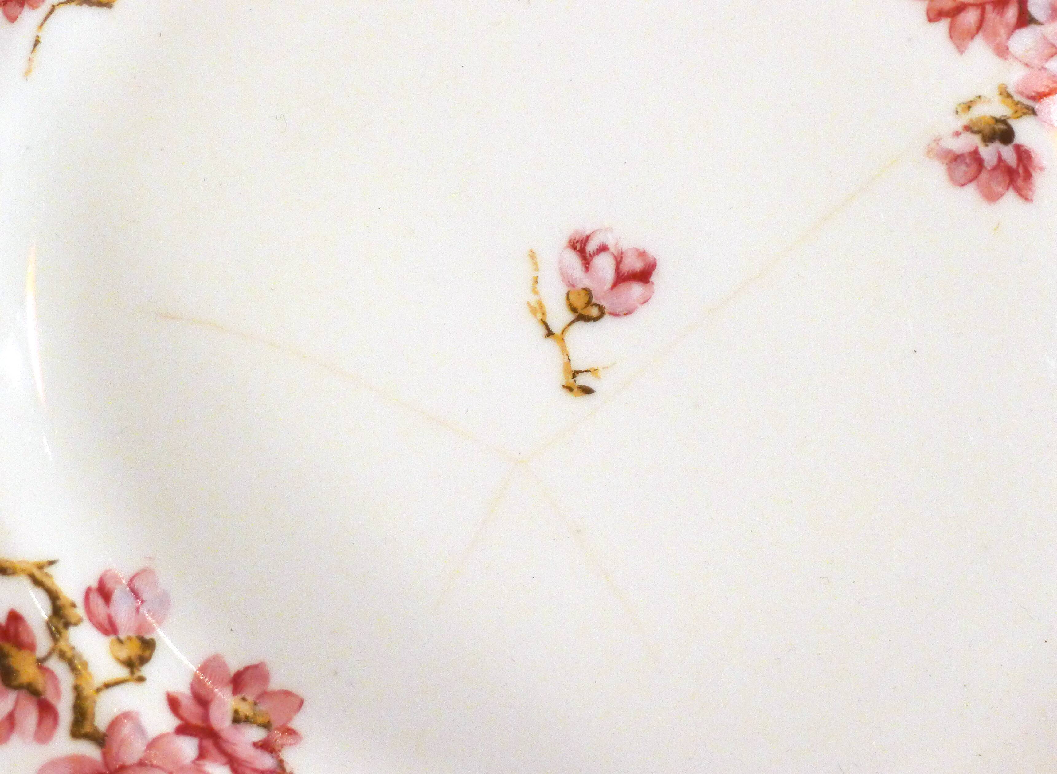 Floral porcelain dish