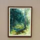 Original Mid Century Swedish Oil on Canva"Forest Brows" by Inga Öfjäll