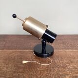 Vintage Zodiac wall light by Jacques Biny, chrome and black, Lita 1950