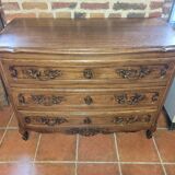 Louis XV style chest of drawers in solid oak