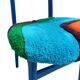 Mid-century chair with manual tufting, blue wood, Rajmund Halas, Poland, 1960s