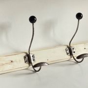 ANTIQUE SCHOOL COAT RACK White Wood