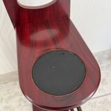 Art Deco magazine rack in mahogany color from the 60s