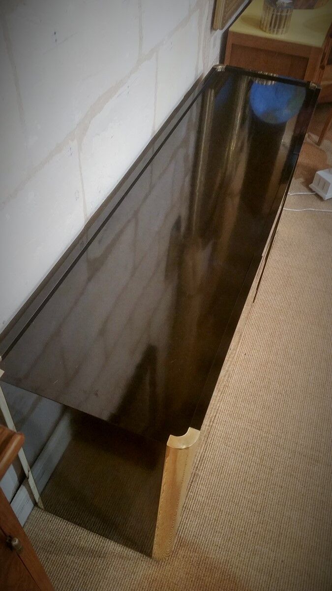 Lacquered and brass sideboard edited by Marie Sabot in the 70