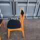 Series of 4 vintage scandinavian chairs with compass feet