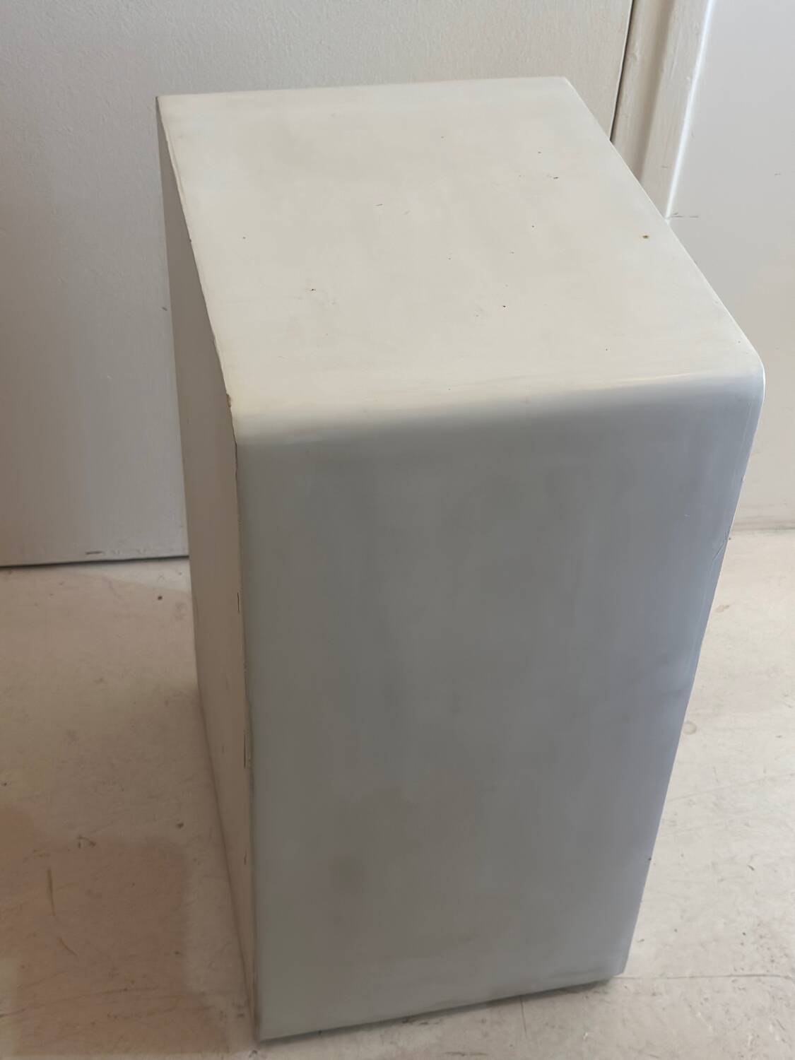 Mykonos Bali style bedside or niche side table in polished concrete