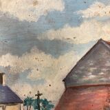 Huile sur panneau vintage