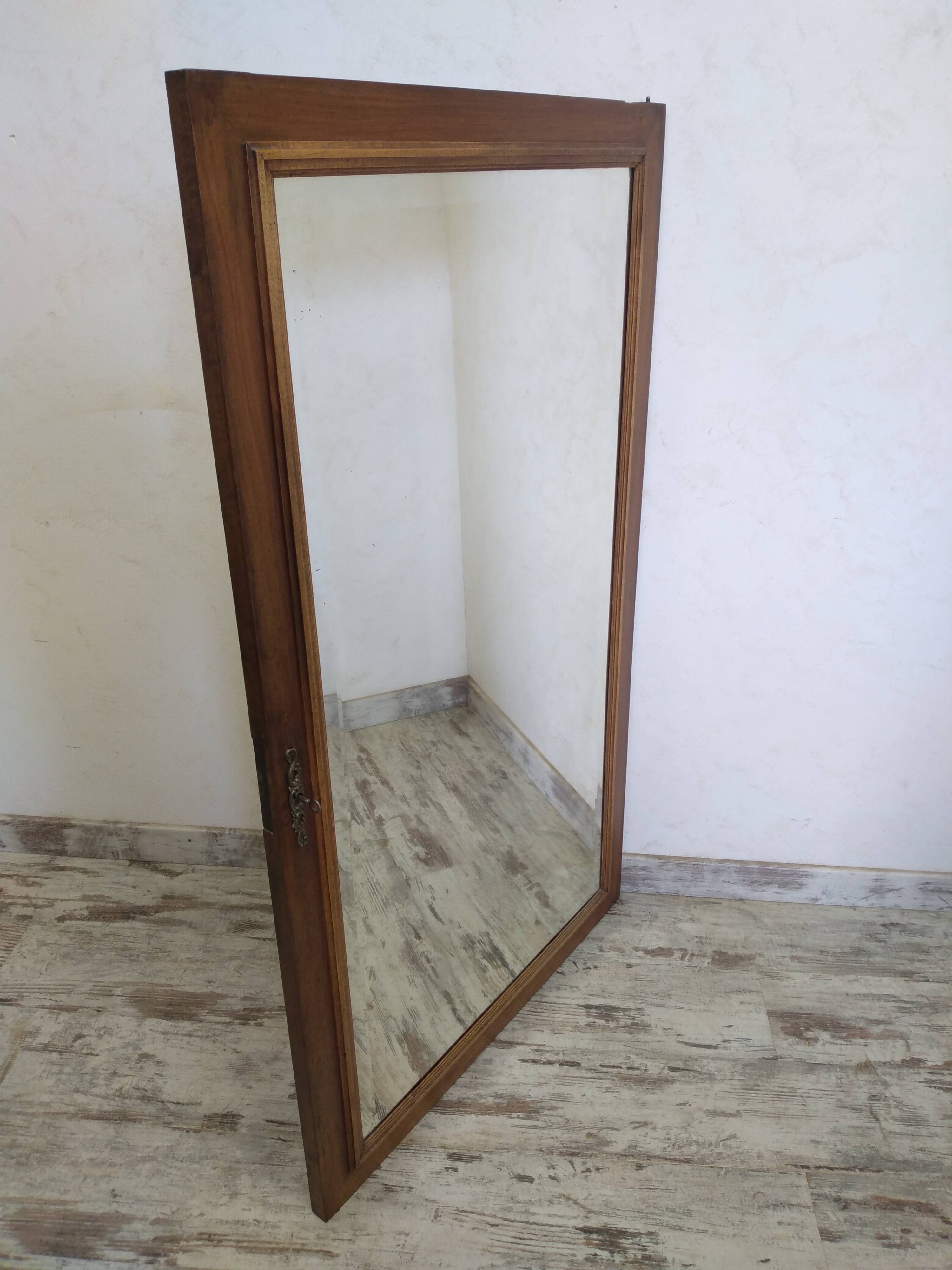 Old hosiery door with mirror