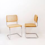 Pair of vintage Cesca chairs in light wood - Italy 1990s