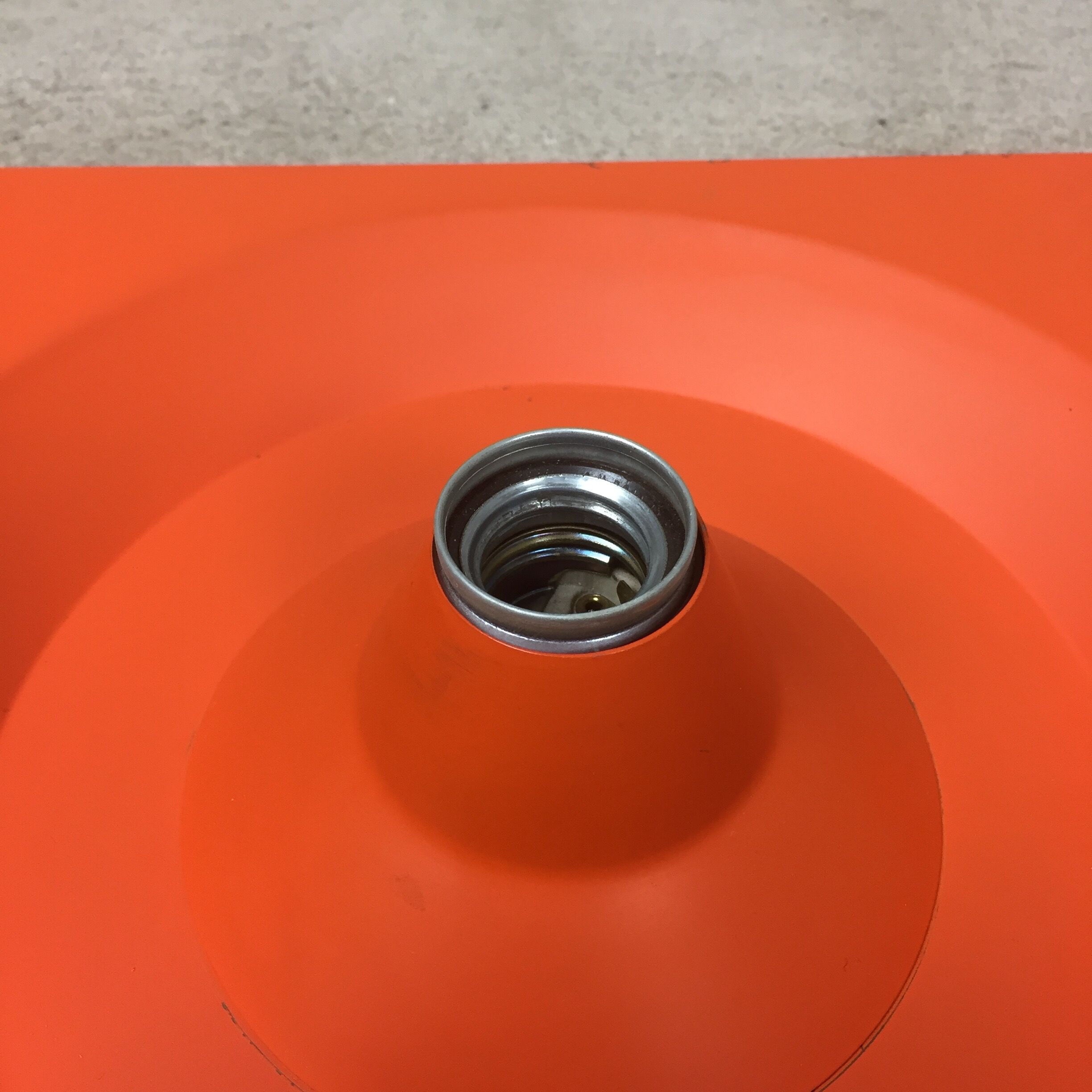 Apply orange 1970 Klaus Hempel for Kaiser lights