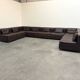 Large leather modular lounge sofa, 1970s
