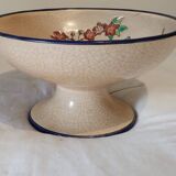Longwy enamel footed cup "prunelle" Récollets earthenware factory