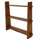 Vintage wooden wall shelve rack bookshelf in pinewood minimalist design