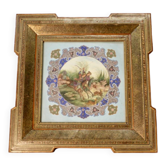 Oriental frame with painting on medallion