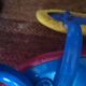 Colorful metallic children's chair - 1970s/1980s