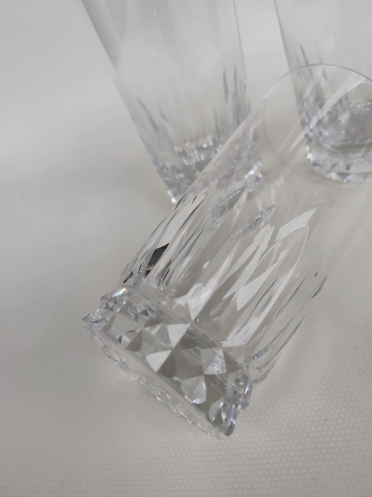 3 large long drink glasses in Baccarat crystal, Piccadilly model.