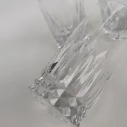 3 large long drink glasses in Baccarat crystal, Piccadilly model.