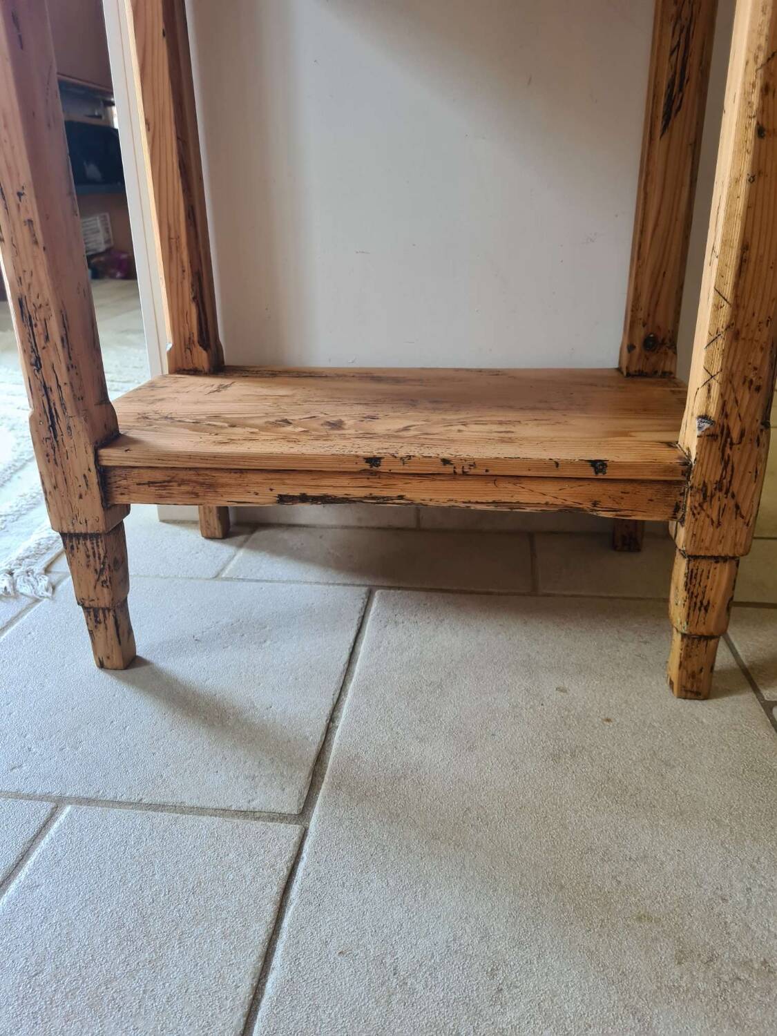 Country chic console side table