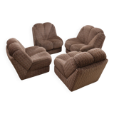 Canapé modulaire italien vintage inspiré des fleurs, années 1970