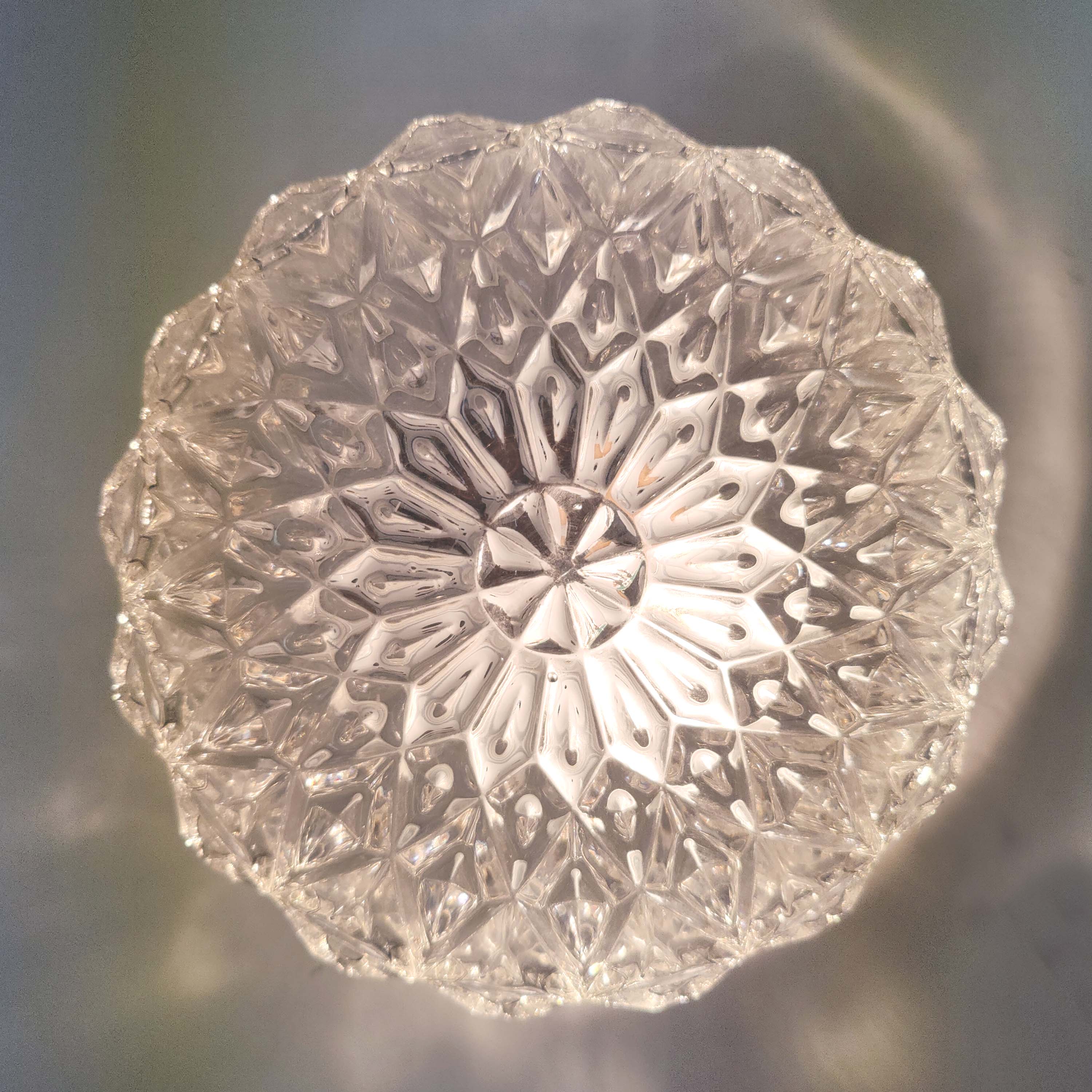 Cast glass ceiling lamp