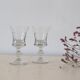 Set de 2 verres à pied, cristal ciselé, art déco
