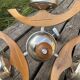 Exceptional Space Age / Mid-Century suspension chandelier, 3 concave globes.