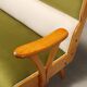 Vintage two-tone velvet and beech wood canapé, Italian design, 1950s.