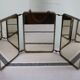 Old triptych barber mirror