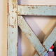 Old mirror claustras in Burmese teak