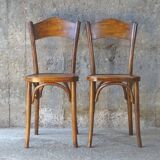 2 chairs bistro Horgen Glarus Switzerland circa 1930