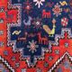 Vintage tribal rug 170x240 cm, wool oriental handmade rug large 2553