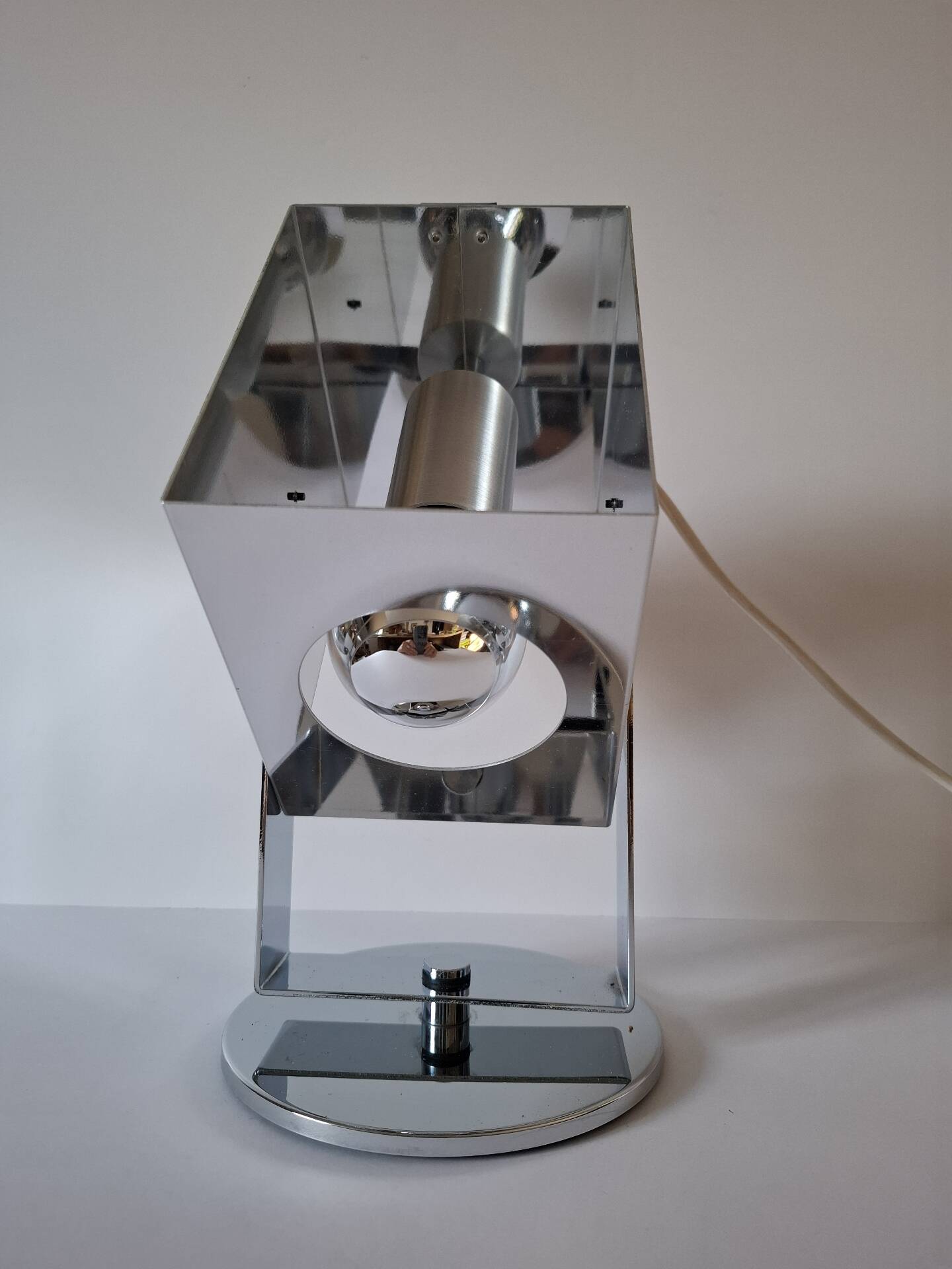 Lampe métal chromé 70's