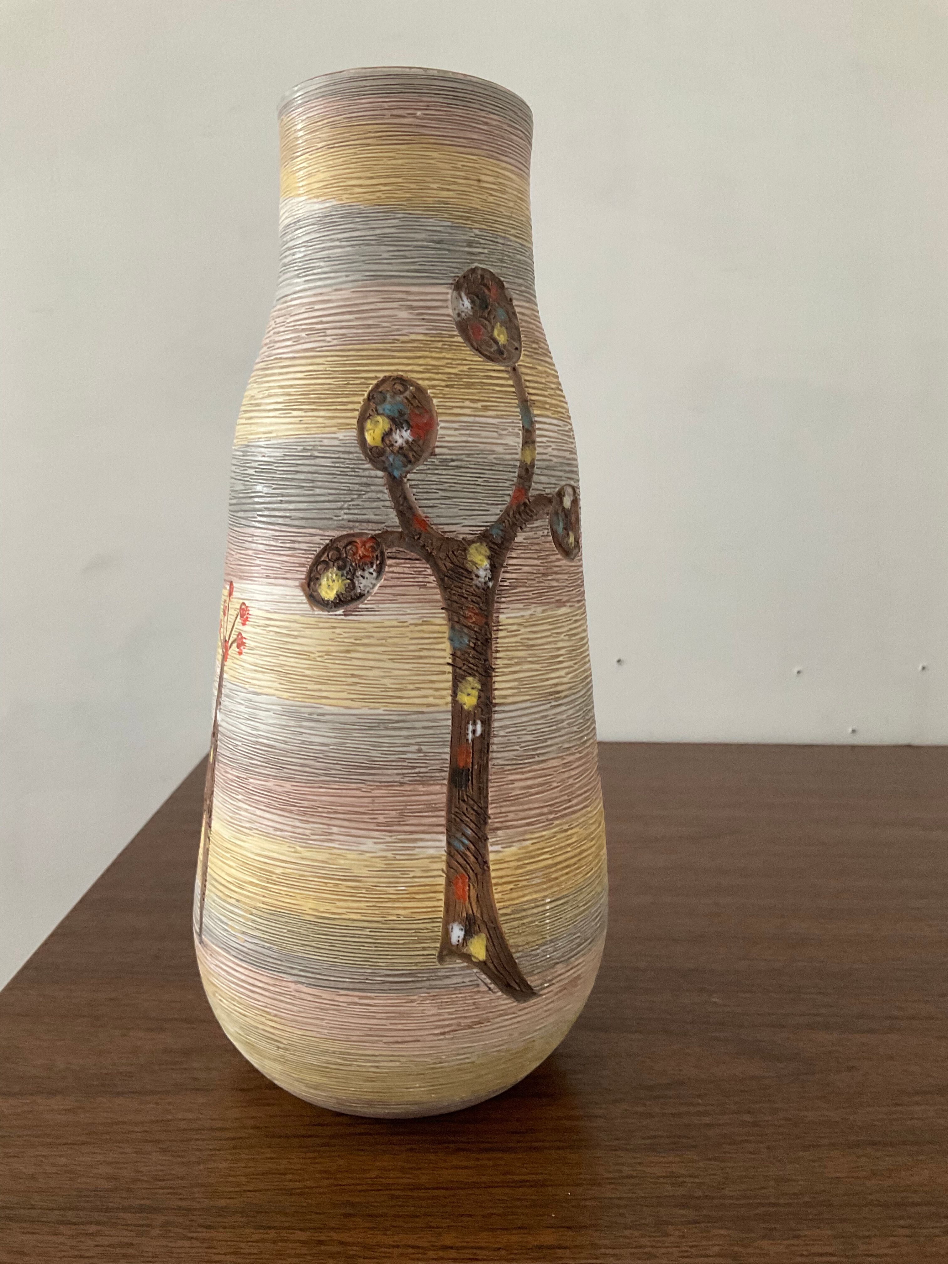 Fratelli Fanciullacci vase in ceramic from the 60s Italy