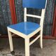 Paire de chaises en bois & formica vintage 1950