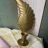 Pair of old bronze/brass wall lights