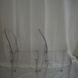 Pair of stackable chairs Victoria Ghost by Philippe Starck, Kartell