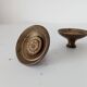Pair of antique Empire furniture knobs from the 19th century in solid bronze.