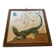 Panneau céramique salamandre lézard royal delft
