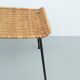 Gian Franco Legler attributed rattan stool, 1950s