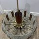 Carl Fagerlund for Orrefors Chandelier — Glass, Teak & Brass, Sweden 1960s
