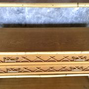 Rattan bookcase, vintage 1960