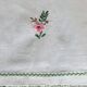 Nappe 145 x 245 brodée fleurs et 12 serviettes