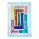 Plat apéro rectangulaire vintage en céramique géométrique - Années 50
