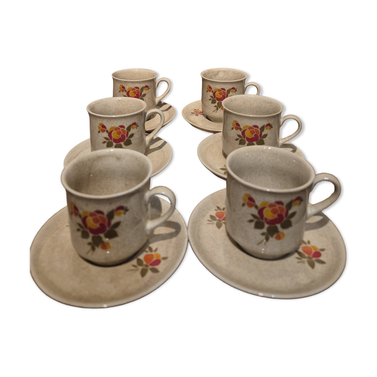 Vintage cups and saucers - set of 6