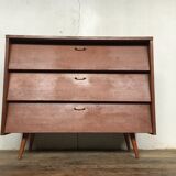 Plain color shoe cabinet of the 50s with compass feet