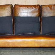 Restored leather Howard & Son canapé style, 204 cm
