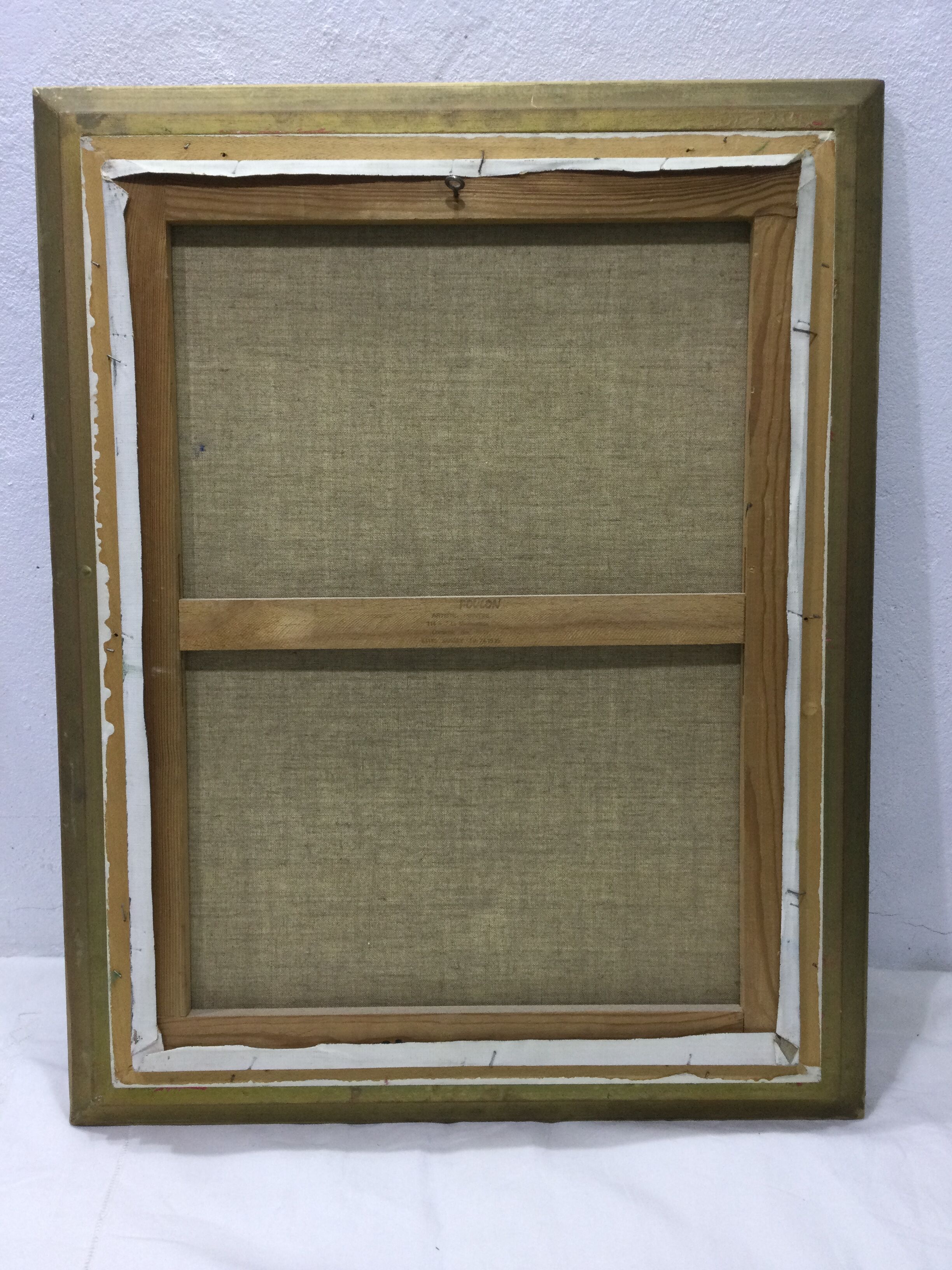 S.foulon - Oil on canvas framed, Woman in hat