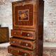 Secretary in veneer wood and walnut period transition xviii eme century