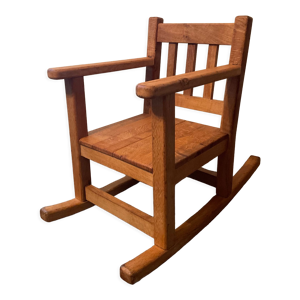 Fauteuil à bascule enfant en bois