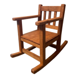 Fauteuil à bascule enfant en bois massif